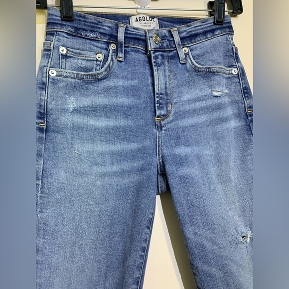 Agolde Sophie Distressed Skinny High Rise Jeans size 24 - Picture 9 of 11